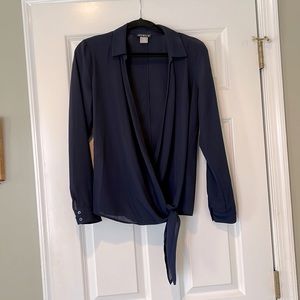 Navy Blue Blouse